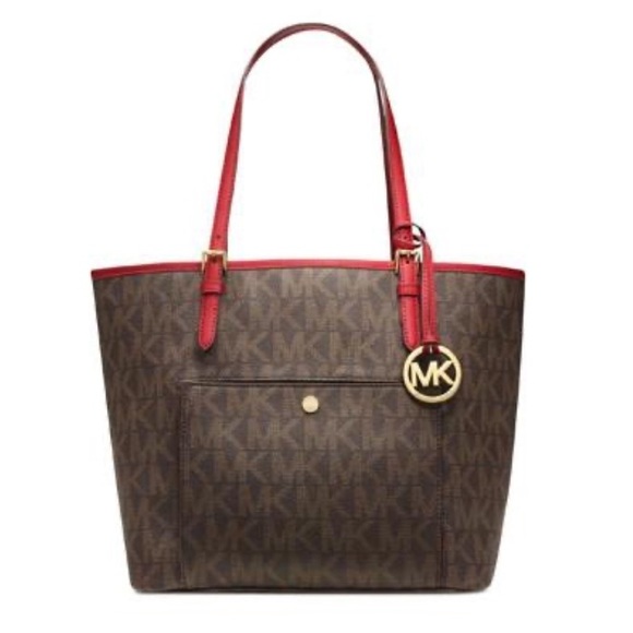 Michael Kors Handbags - MK Jet Set Snap Pocket Tote